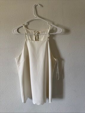 Skies Are Blue Ivory Cowl Neck Slip Dress